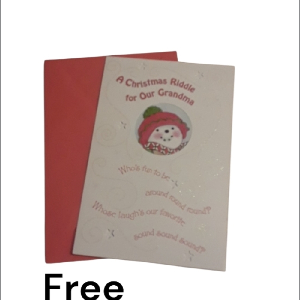 Free With Purchase Carlton Cards Grandma Christmas card